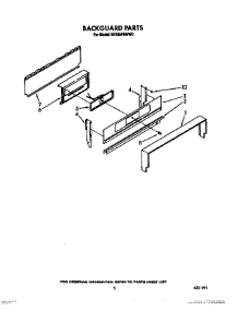 04 - Backguard parts for Whirlpool Range SF335PEWW0 from AppliancePartsPros.com