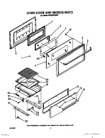 05 - Oven Door And Broiler parts for Whirlpool Range SF335PEWW0 from AppliancePartsPros.com