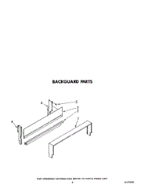 04 - Backguard parts for Whirlpool Range SF0100SRW1 from AppliancePartsPros.com