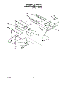03 - Manifold parts for Whirlpool Range SF370PEWW4 from AppliancePartsPros.com