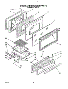 04 - Door And Broiler parts for Whirlpool Range SF314PSYW0 from AppliancePartsPros.com