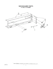 05 - Backguard parts for Whirlpool Range SF3110SKN0 from AppliancePartsPros.com