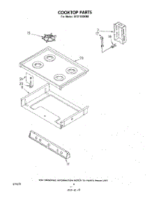 06 - Cook Top parts for Whirlpool Range SF3110SKN0 from AppliancePartsPros.com