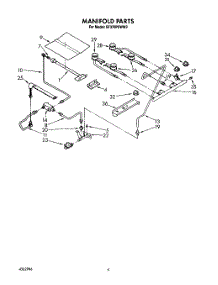 04 - Manifold parts for Whirlpool Range SF370PEWW2 from AppliancePartsPros.com