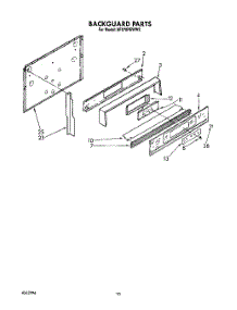07 - Backguard parts for Whirlpool Range SF370PEWW2 from AppliancePartsPros.com