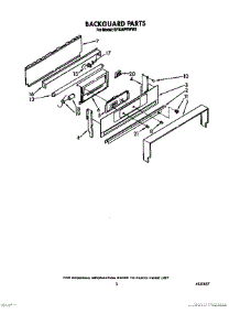 04 - Backguard parts for Whirlpool Range SF336PEWW0 from AppliancePartsPros.com