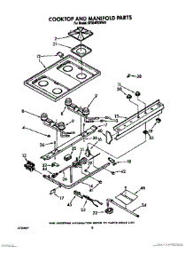 06 - Cooktop And Manifold, Lit / Optional parts for Whirlpool Range SF336PEWW0 from AppliancePartsPros.com
