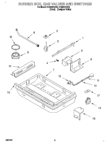 02 - Burner Box, Gas Valves And Switches parts for Whirlpool Cooktop SC8830EBQ0 from AppliancePartsPros.com