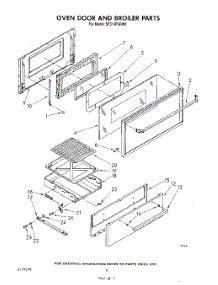 05 - Oven Door And Broiler parts for Whirlpool Range SF314PSRW0 from AppliancePartsPros.com