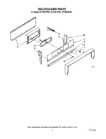 04 - Backguard parts for Whirlpool Range SF330PSRW3 from AppliancePartsPros.com