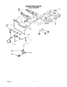 04 - Manifold parts for Whirlpool Range SS363BETT2 from AppliancePartsPros.com