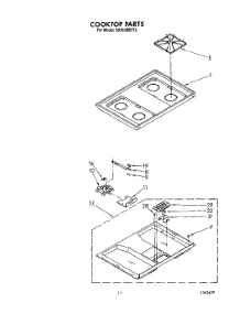 08 - Cooktop parts for Whirlpool Range SS363BETT2 from AppliancePartsPros.com