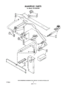 03 - Manifold parts for Whirlpool Range SF3100EKW0 from AppliancePartsPros.com