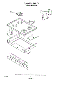 06 - Cooktop parts for Whirlpool Range SF3100EKW0 from AppliancePartsPros.com