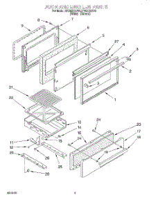 03 - Door And Broiler parts for Whirlpool Range SF302BSAW2 from AppliancePartsPros.com