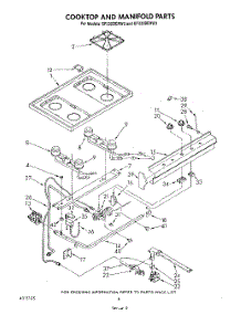 06 - Cook Top And Manifold , Literature parts for Whirlpool Range SF332BERW3 from AppliancePartsPros.com