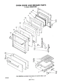 04 - Oven Door And Broiler parts for Whirlpool Range SM958PSKW2 from AppliancePartsPros.com