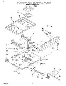 03 - Cooktop And Manifold, Literature parts for Whirlpool Range SF330PEWW5 from AppliancePartsPros.com