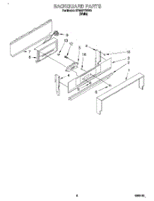 05 - Backguard parts for Whirlpool Range SF330PEWW5 from AppliancePartsPros.com