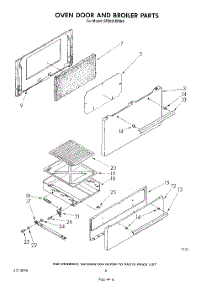 05 - Oven Door And Broiler parts for Whirlpool Range SF3021ERW0 from AppliancePartsPros.com