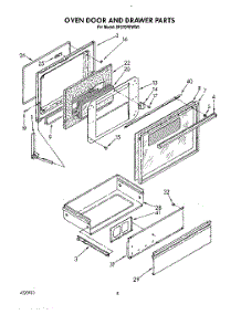 06 - Oven Door And Drawer parts for Whirlpool Range SF370PEWW0 from AppliancePartsPros.com