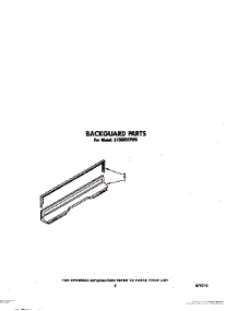 04 - Backguard parts for Whirlpool Range SF3000EPW0 from AppliancePartsPros.com