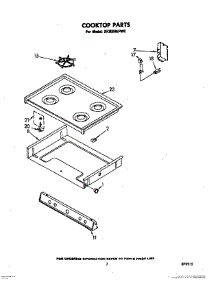 06 - Cooktop parts for Whirlpool Range SF3000EPW0 from AppliancePartsPros.com