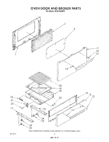 04 - Oven Door And Broiler parts for Whirlpool Range SF3040SRW5 from AppliancePartsPros.com