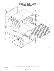 06 - Internal Oven parts for Whirlpool Range SF3040SRW5 from AppliancePartsPros.com