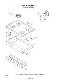 04 - Cook Top parts for Whirlpool Range SE953PEKT1 from AppliancePartsPros.com