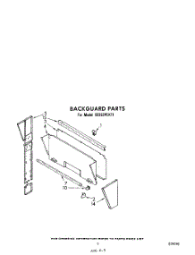 07 - Backguard parts for Whirlpool Range SE953PEKT1 from AppliancePartsPros.com