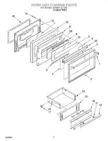 06 - Door & Drawer parts for Whirlpool Range SF387PEYQ8 from AppliancePartsPros.com