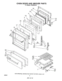 04 - Oven Door And Broiler parts for Whirlpool Range SF350PSK0 from AppliancePartsPros.com