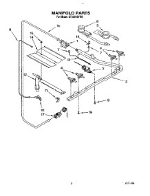 03 - Manifold parts for Whirlpool Range SF3000SYW0 from AppliancePartsPros.com