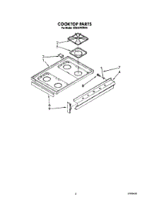 04 - Cooktop parts for Whirlpool Range SE950PERW6 from AppliancePartsPros.com