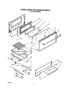 05 - Oven Door And Broiler parts for Whirlpool Range SE950PERW6 from AppliancePartsPros.com