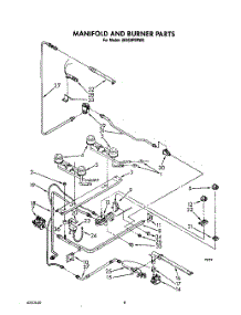 06 - Manifold And Burner parts for Whirlpool Range SE950PERW6 from AppliancePartsPros.com