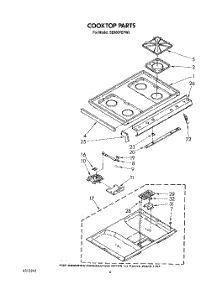 04 - Cooktop parts for Whirlpool Range SE960PEPW5 from AppliancePartsPros.com