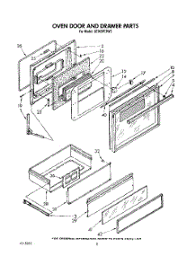 06 - Oven Door And Drawer parts for Whirlpool Range SE960PEPW5 from AppliancePartsPros.com