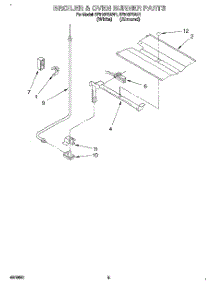 03 - Broiler & Oven Burner parts for Whirlpool Range SF310PEAN1 from AppliancePartsPros.com