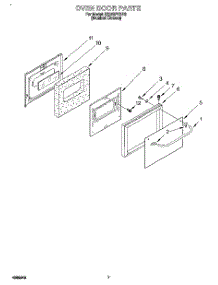 04 - Oven Door, Literature parts for Whirlpool Range SS310PEBH0 from AppliancePartsPros.com