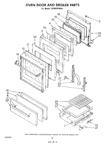 08 - Oven Door And Broiler parts for Whirlpool Range SE950PEKW1 from AppliancePartsPros.com