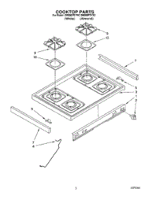 02 - Cooktop parts for Whirlpool Range SM980PEYW2 from AppliancePartsPros.com