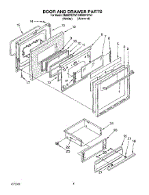 07 - Door And Drawer parts for Whirlpool Range SM980PEYW2 from AppliancePartsPros.com