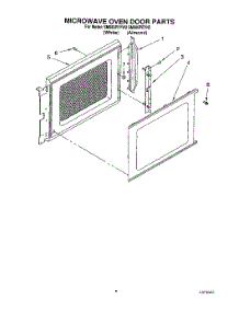 08 - Microwave Oven Door parts for Whirlpool Range SM980PEYW2 from AppliancePartsPros.com