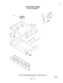 06 - Cooktop parts for Whirlpool Range SF333PEKT0 from AppliancePartsPros.com