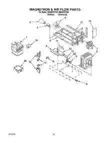 11 - Magnetron & Air Flow parts for Whirlpool Range SM980PEYW2 from AppliancePartsPros.com