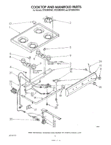 05 - Cook Top And Manifold , Literature parts for Whirlpool Range SF300BSRW4 from AppliancePartsPros.com