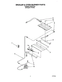 04 - Broiler & Oven Burner parts for Whirlpool Range SF387PEYQ4 from AppliancePartsPros.com