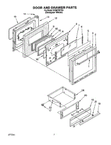 07 - Door And Drawer parts for Whirlpool Range SF387PEYQ4 from AppliancePartsPros.com